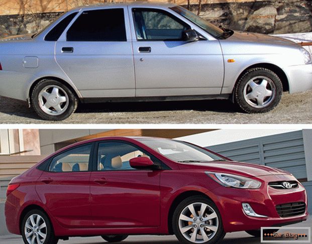 Samochody LADA Priora i Hyundai Accent ze względu na szereg czynników stały się konkurentami na rynku rosyjskim.