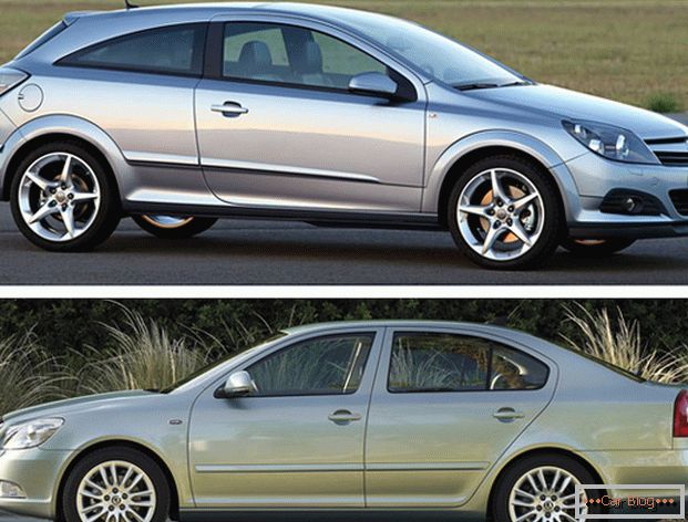 Porównanie dwóch europejskich samochodów - Opla Astry i Skody Octavii