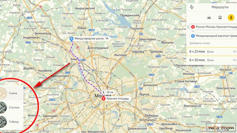 jak zbudować trasę na samochodowych mapach Yandex