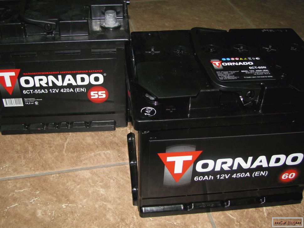 Lead Tornado Typ baterii