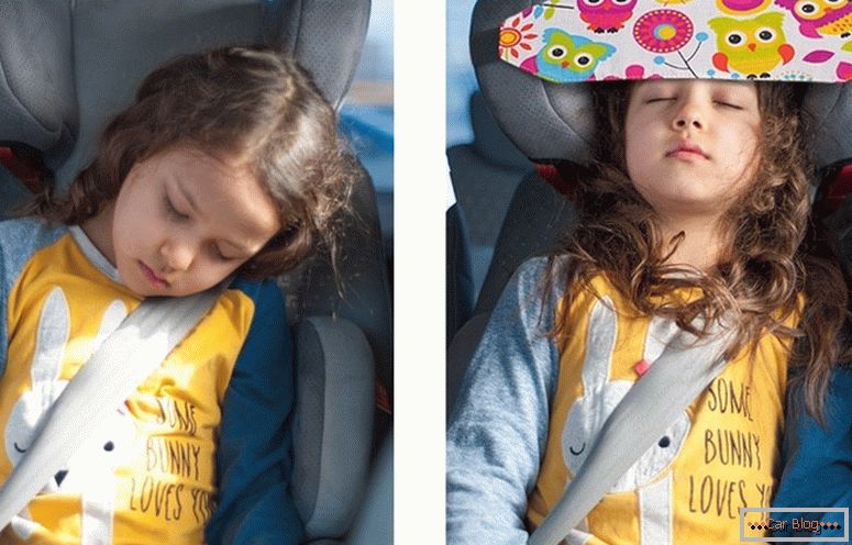 bandaż do spania dziecka w samochodzie
