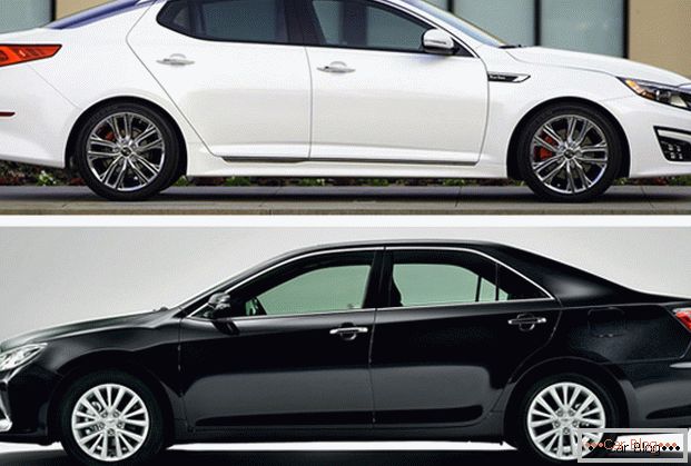 Kia Optima i Toyota Camry są podobne pod niemal wszystkimi względami.