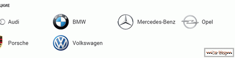 jak wyglądają niemieckie marki samochodów z odznakami i nazwami