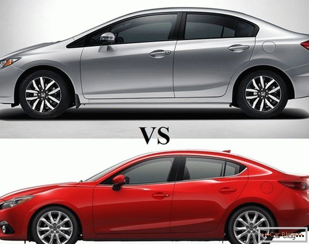 Samochody Mazda 3 i Honda Civic - седаны для активных людей